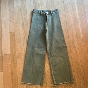 ZARA Olive Utility Jeans